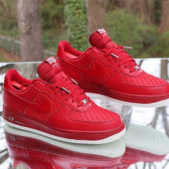 Nike Air Force 1 Low Woven Gym Red - Picture 11 of 14
